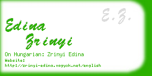 edina zrinyi business card